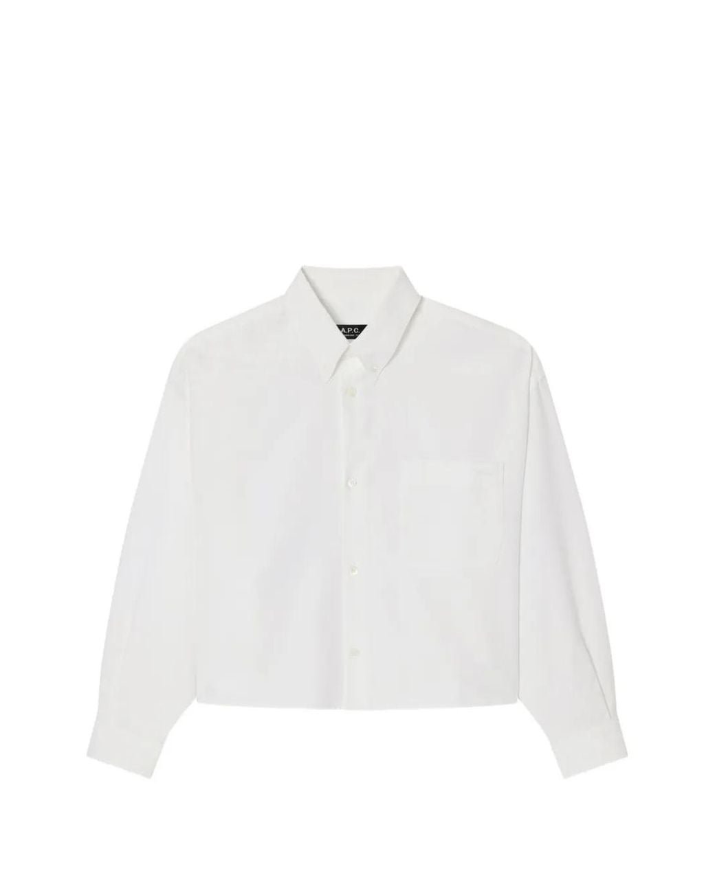 A.P.C. White A. P.C. Sophia Logo Button-Down Shirt
