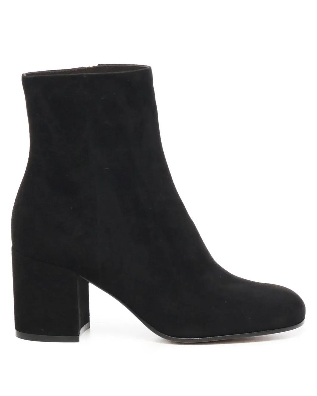 Gianvito Rossi Black 70Mm Block-Heel Zip Ankle Boots