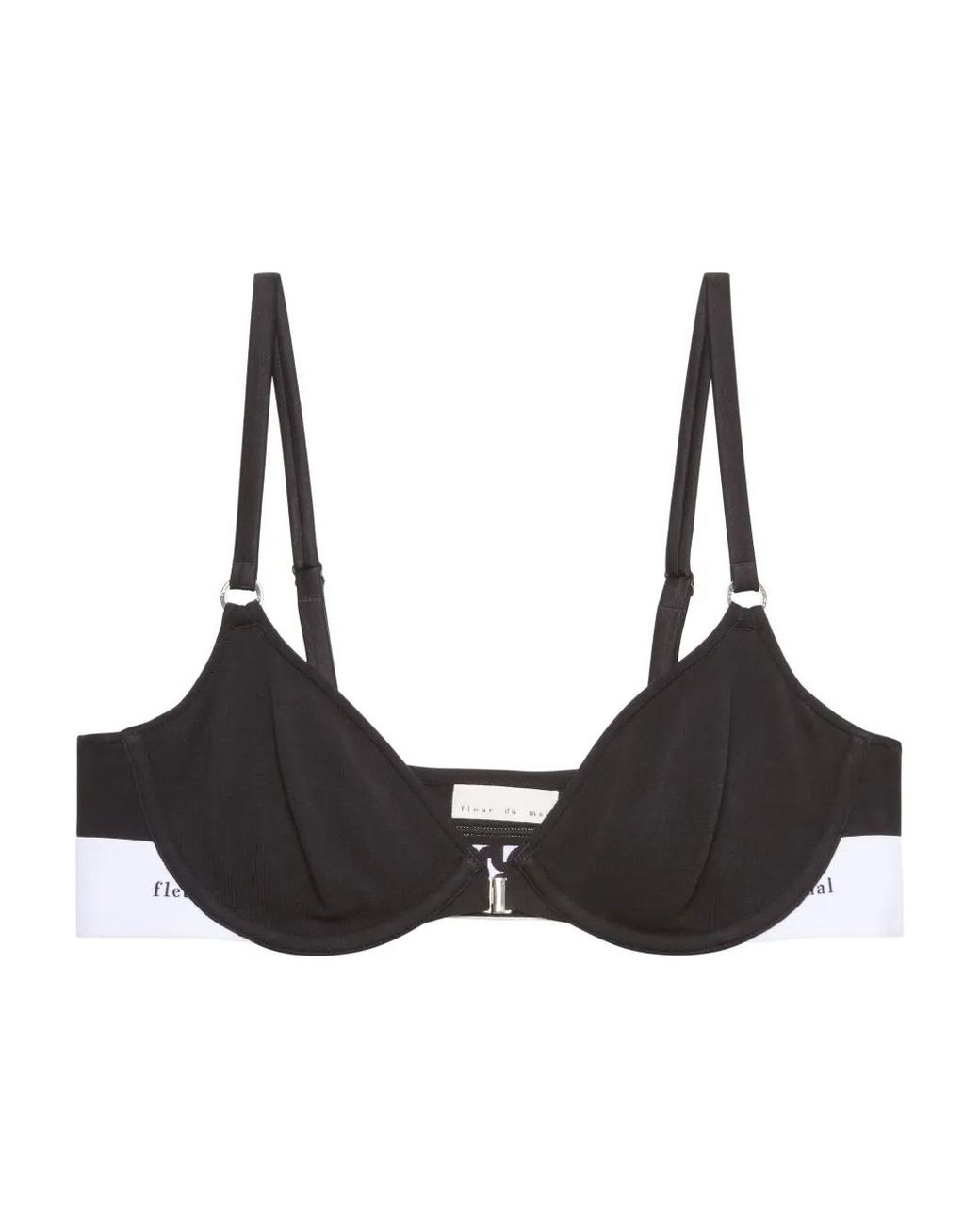Fleur du Mal Black Garcon Demi Bra