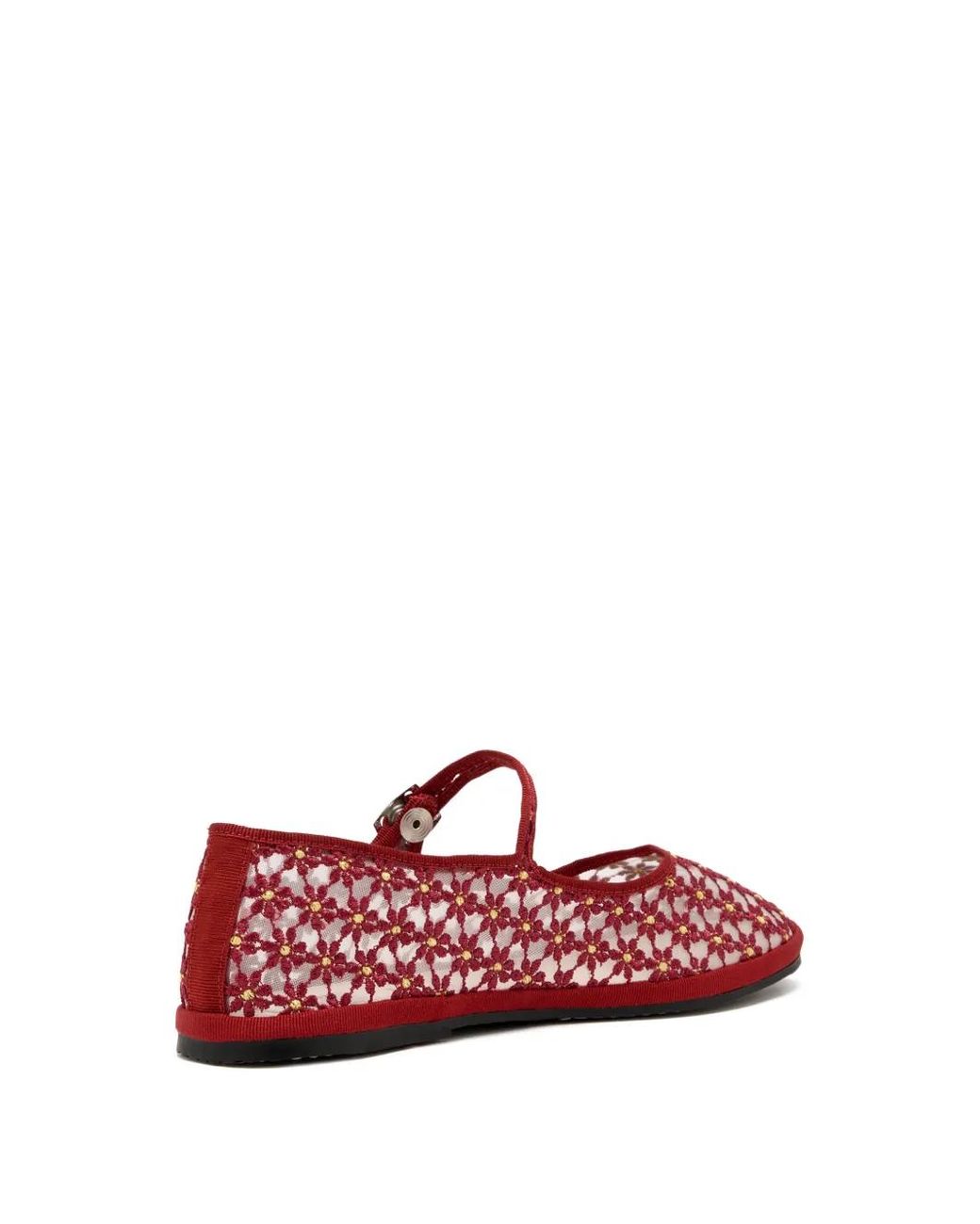 Capulet Bambina Rubina Floral-Embroidery Ballet Flats in Red | Lyst
