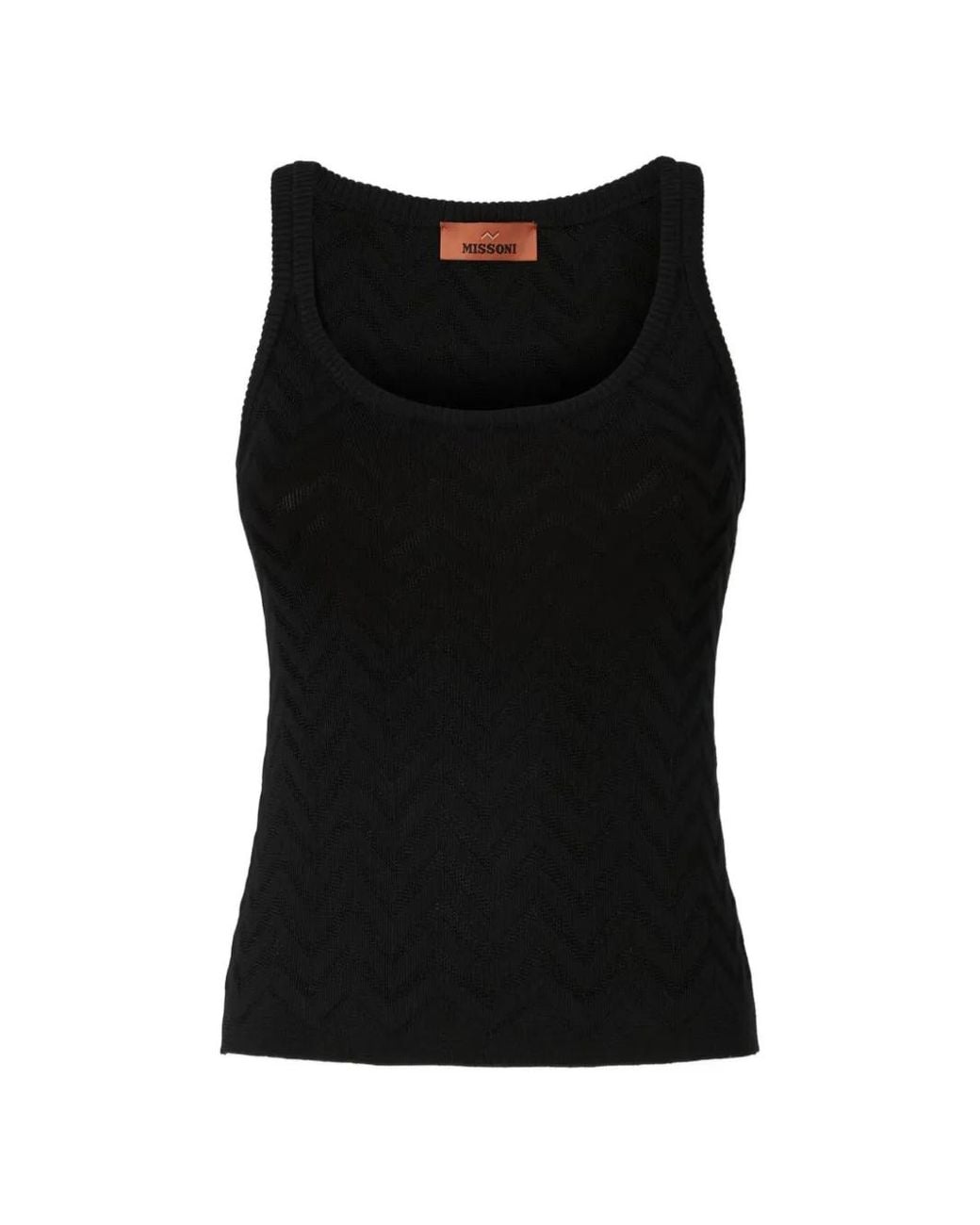 Missoni Black Débardeur À Effet Métallisé