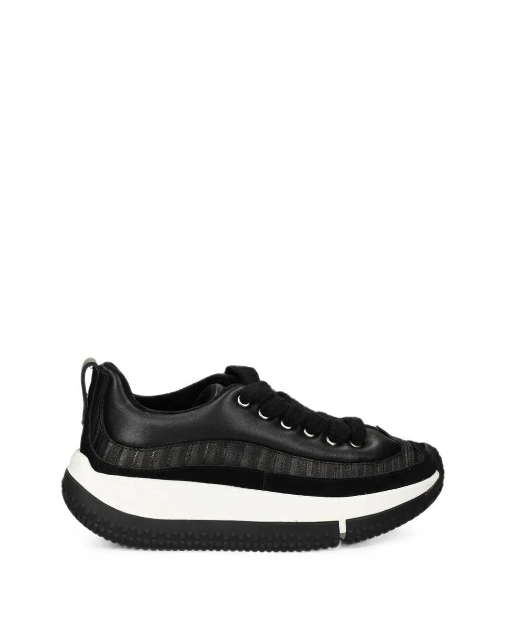 4Ccccees Black Kapok Pava Leather Panelled Sneakers