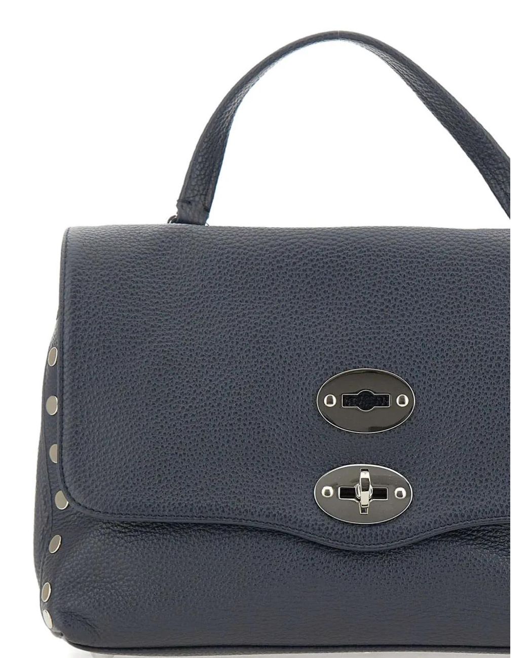 Zanellato Blue Petit Sac À Main Postina À Clous