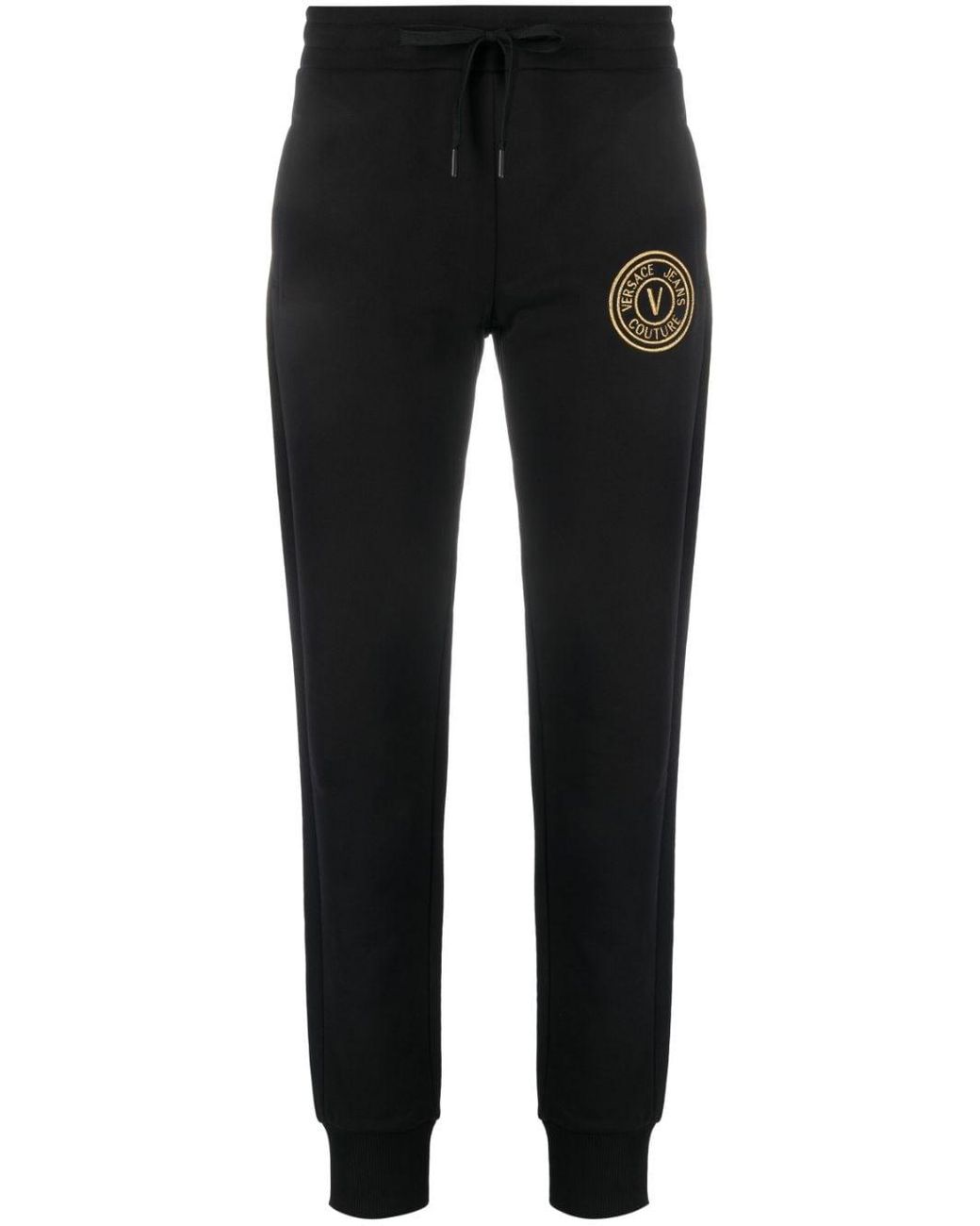 Versace Jeans Couture V emblem Print Track Pants in Black Lyst