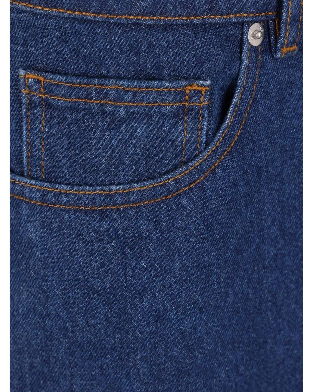 Maison Kitsuné Blue Straight-Leg Jeans for men