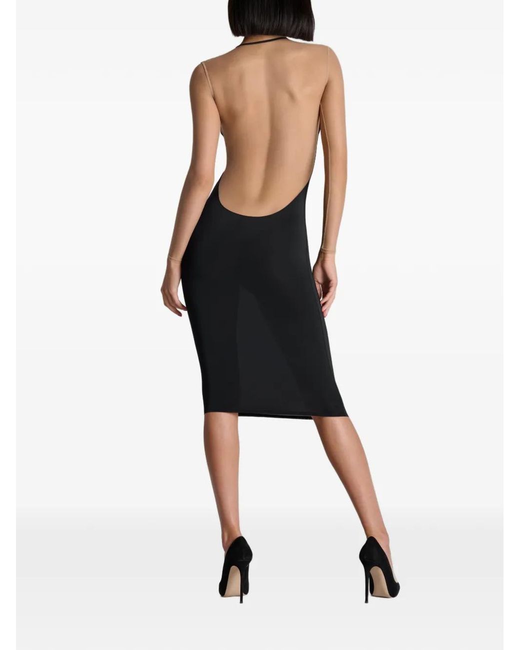 Maison Close Black Pure Tentation Minuit Long-Sleeve Dress