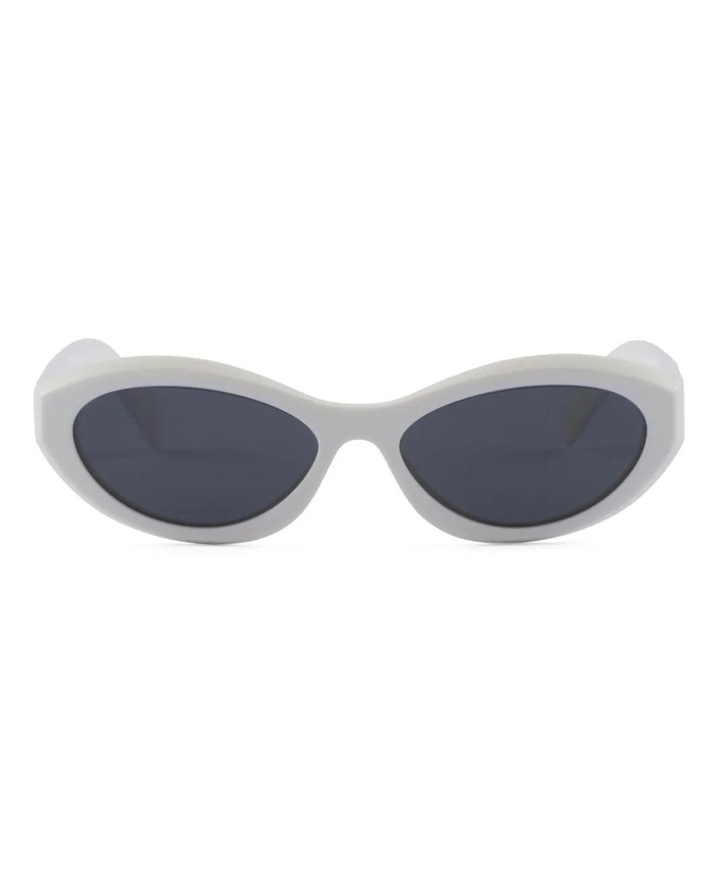 Prada Blue Symbole Oval-Frame Sunglasses