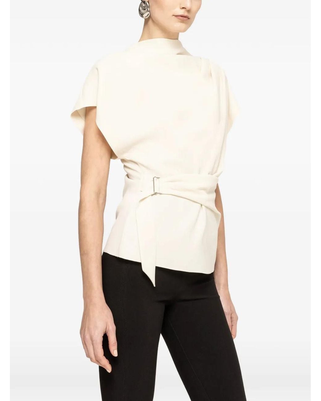 Nissa Gedrapeerde Top in het White