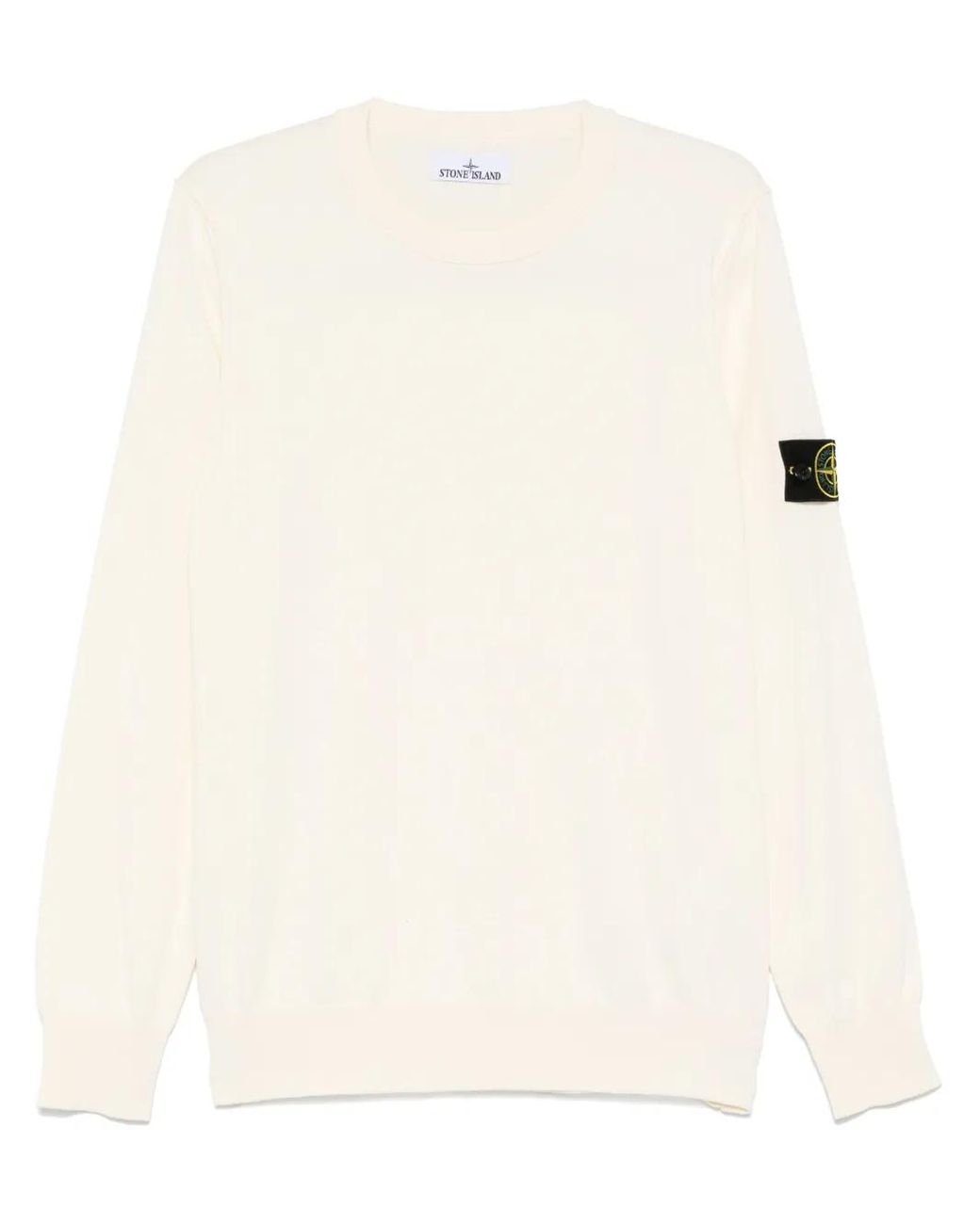 Stone Island Natural Crewneck Sweater for men