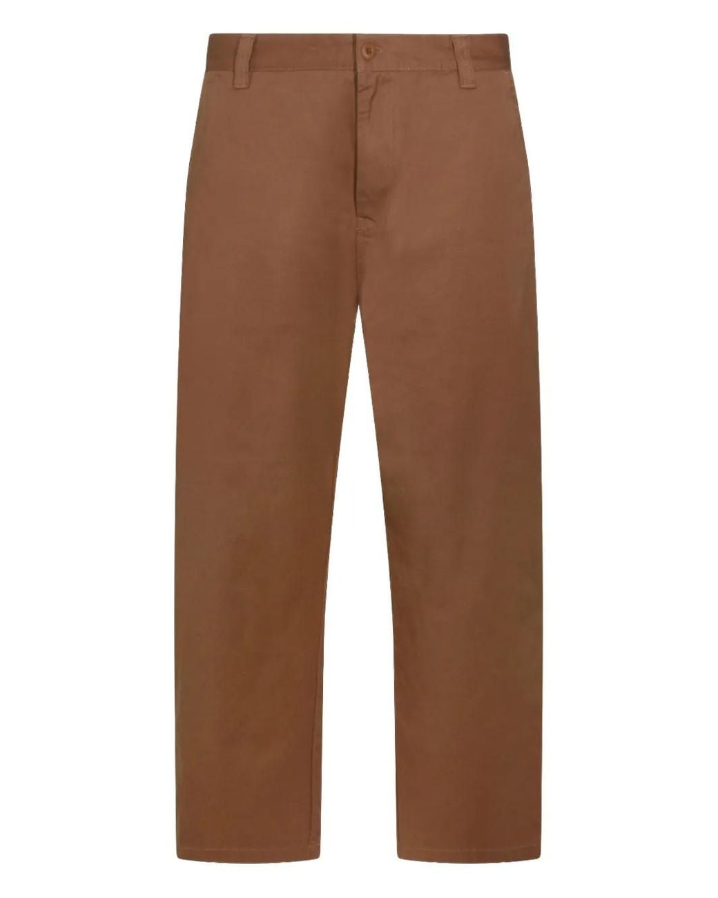 Carhartt Brown Brady Cotton Trousers for men
