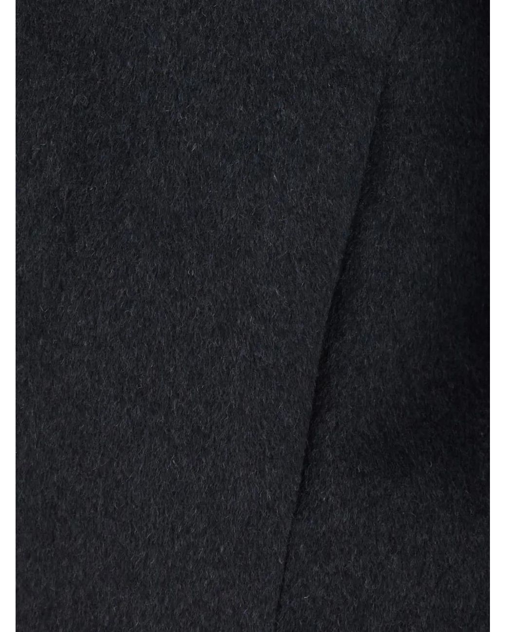 ..,merci Black Manteau À Boutonnière Croisée