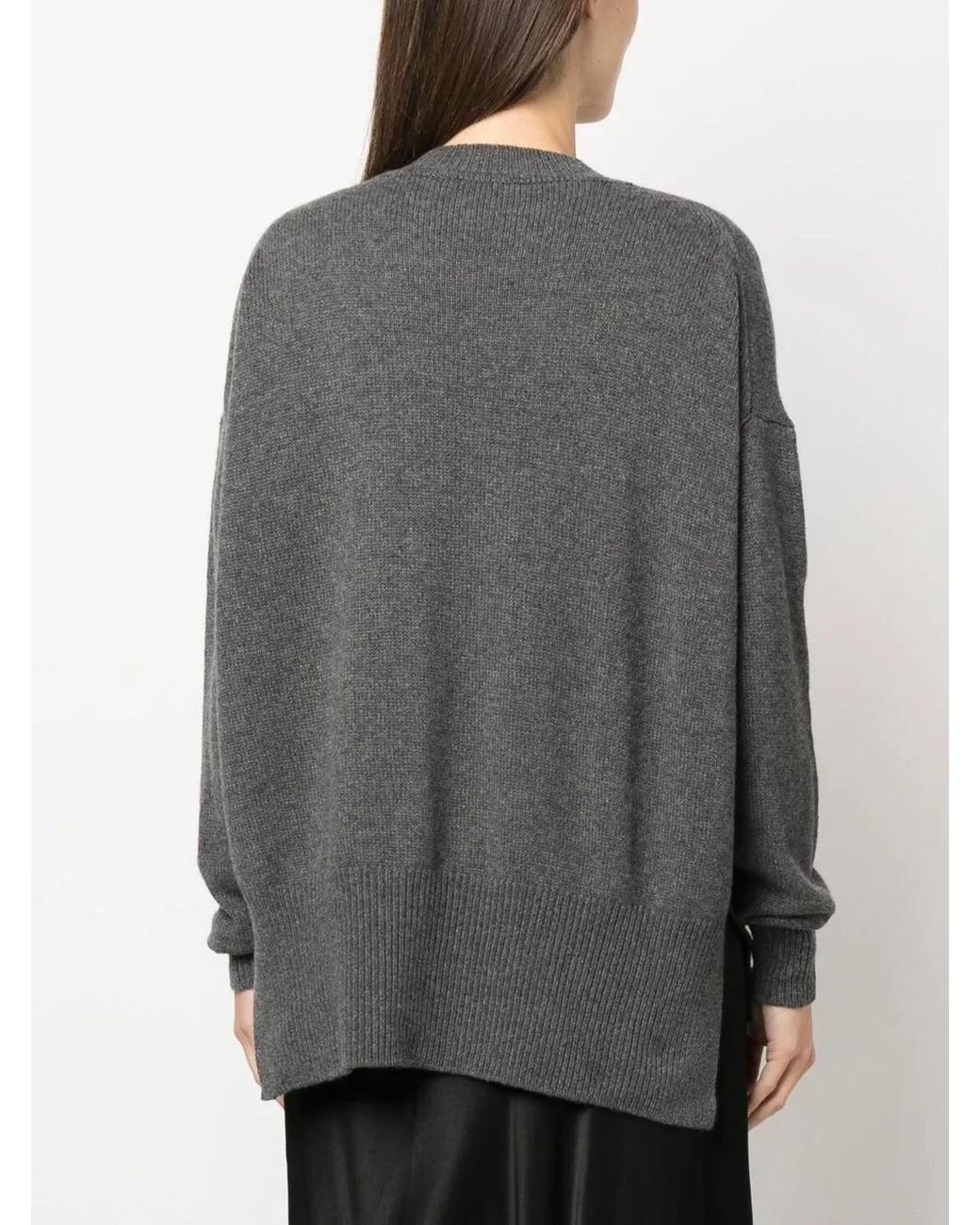 Jil Sander Gray Round Neck Sweater
