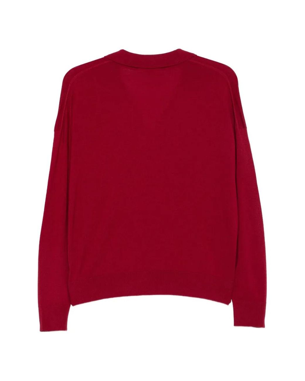 Zanone Red V-Neck Sweater
