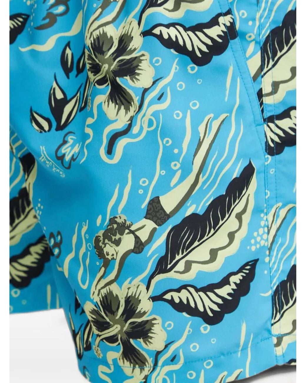 Paul Smith Blue 'Hawaiian' Swim Shorts for men