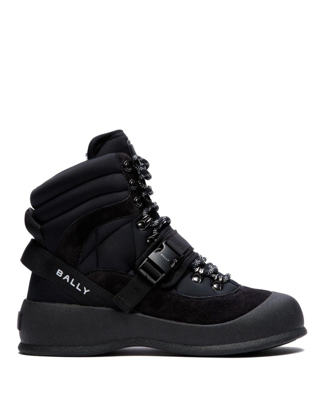 Bally Clyde Lace Up Snow Boots in Black Lyst