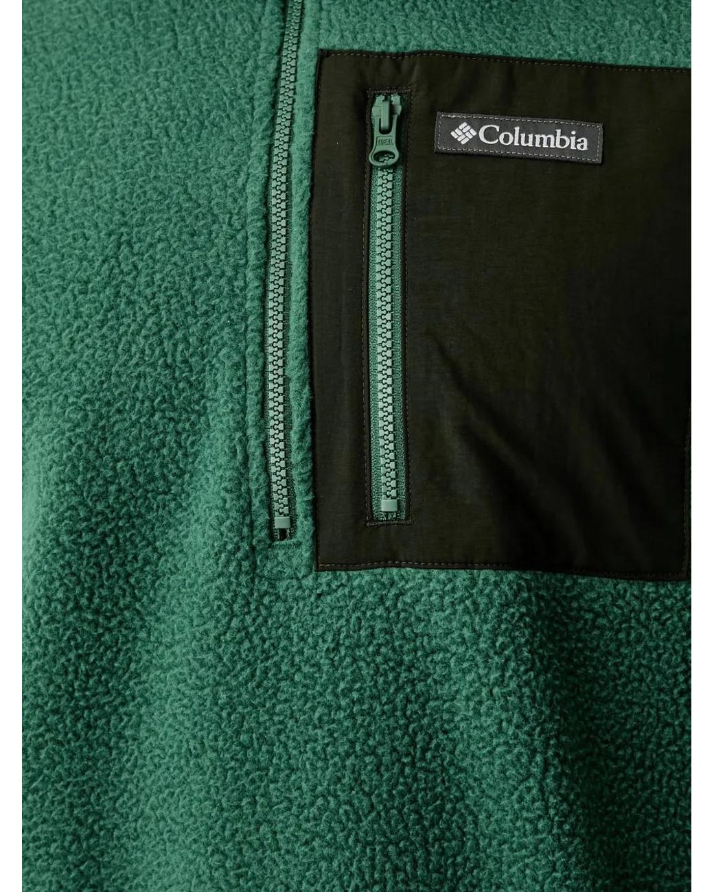 Columbia Green Jasper Ridge Fleece Quarter-Zip Sweatshirt for men