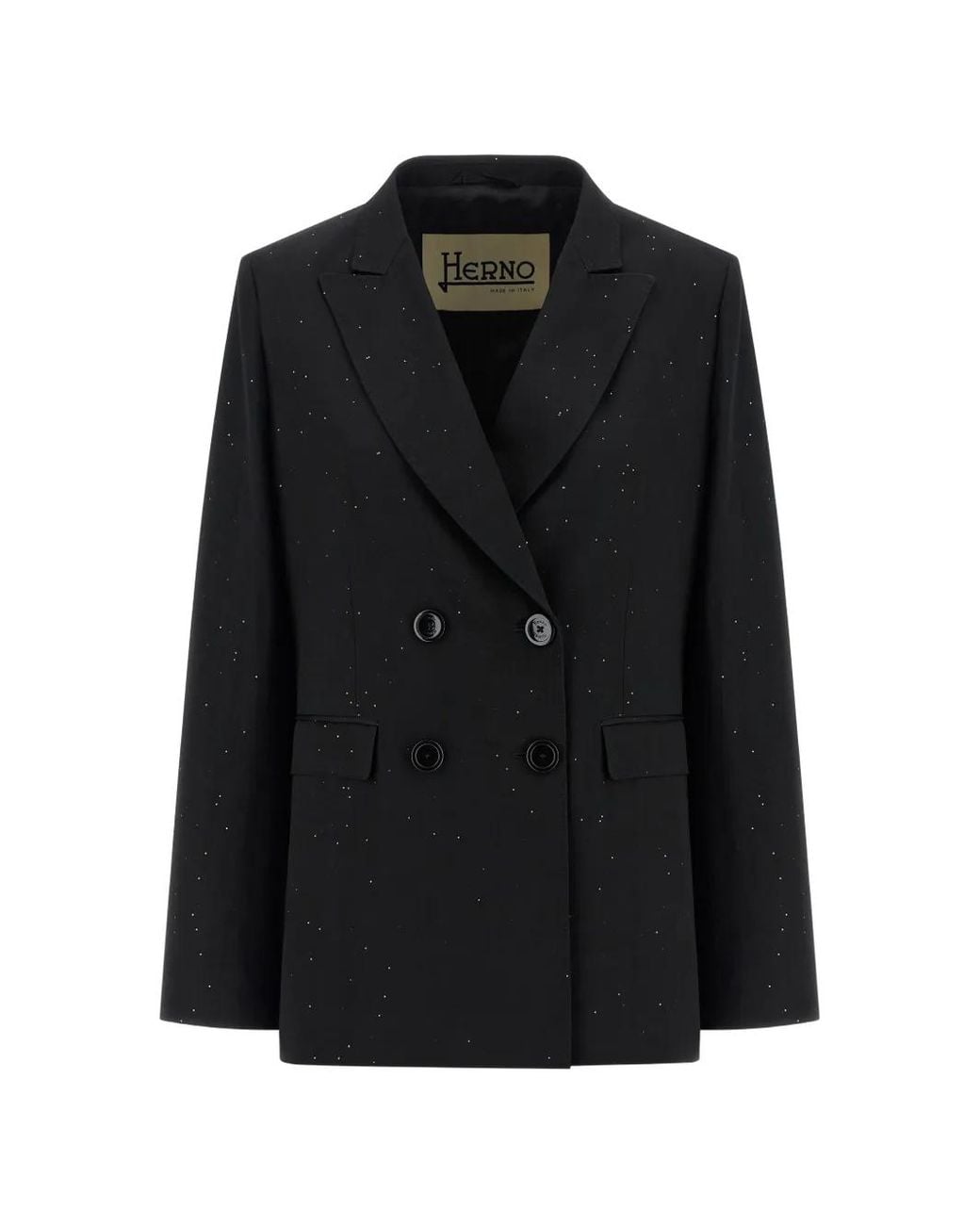 Herno Black Micro Sequin Blazer