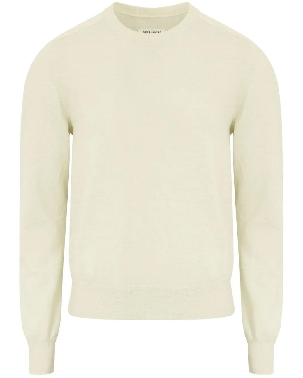 Maison Margiela Natural Ivory Wool Sweater for men