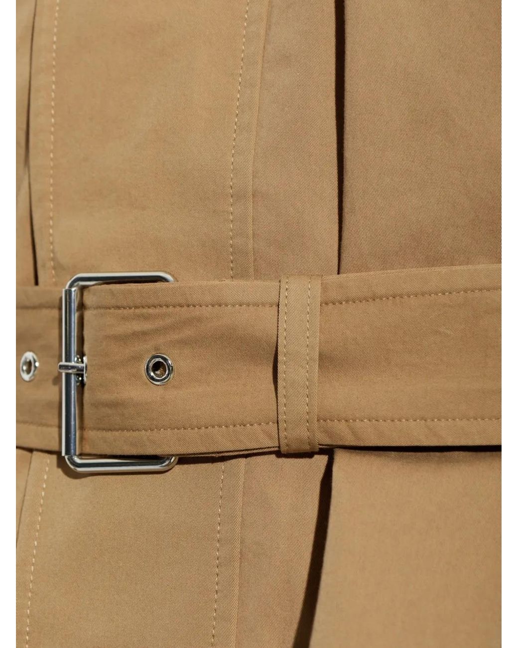 FRAME Natural Belted Storm-Flap Coat