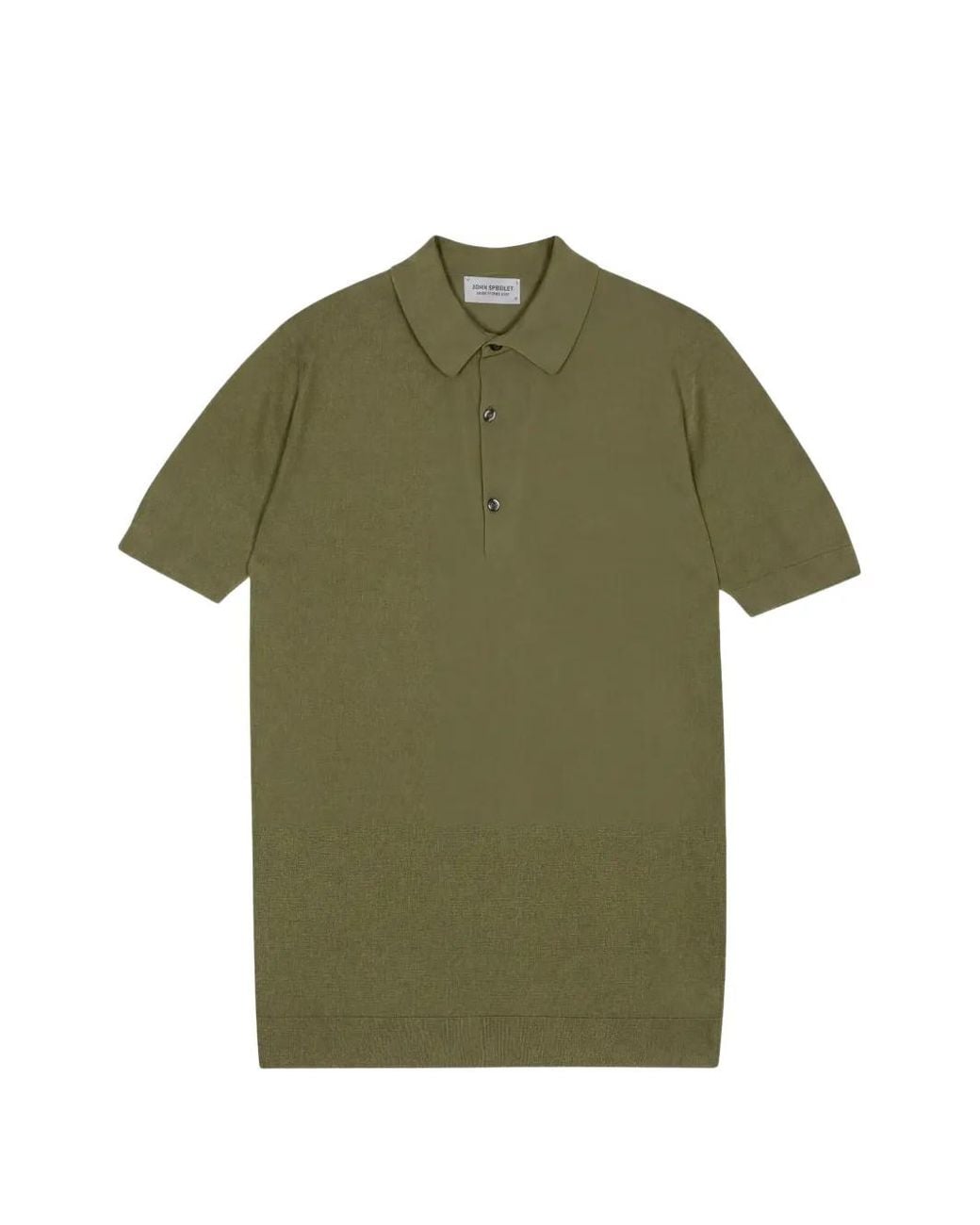 John Smedley Green Button Polo Shirt for men