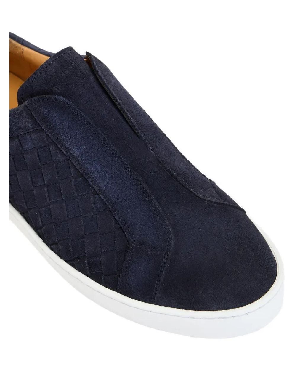 Magnanni Shoes Blue Cote Lo Woven-Design Slip-On Sneakers for men