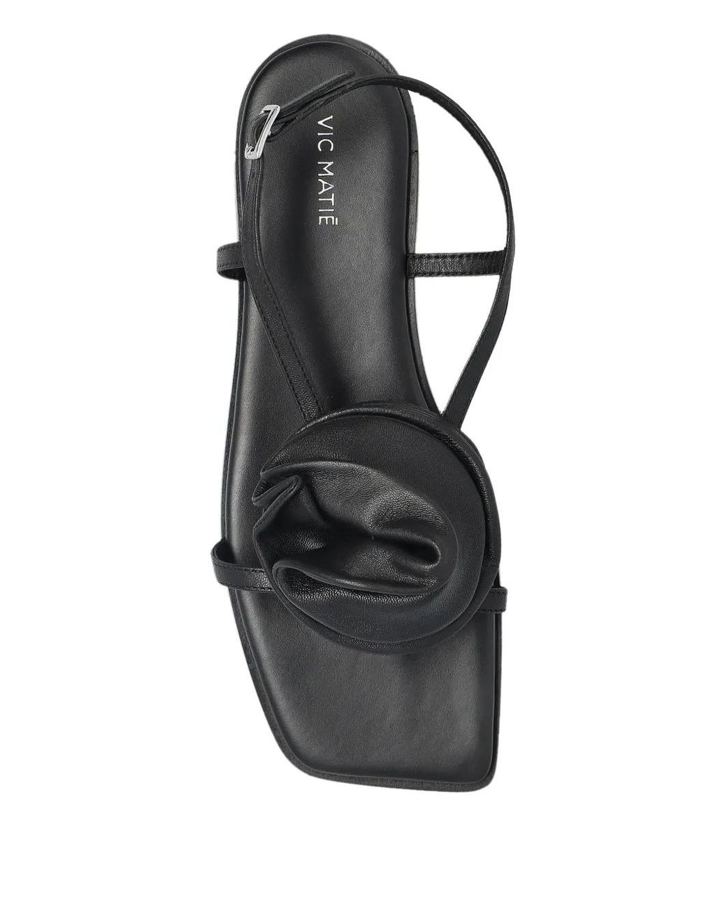 Vic Matié Black Leather Sandals