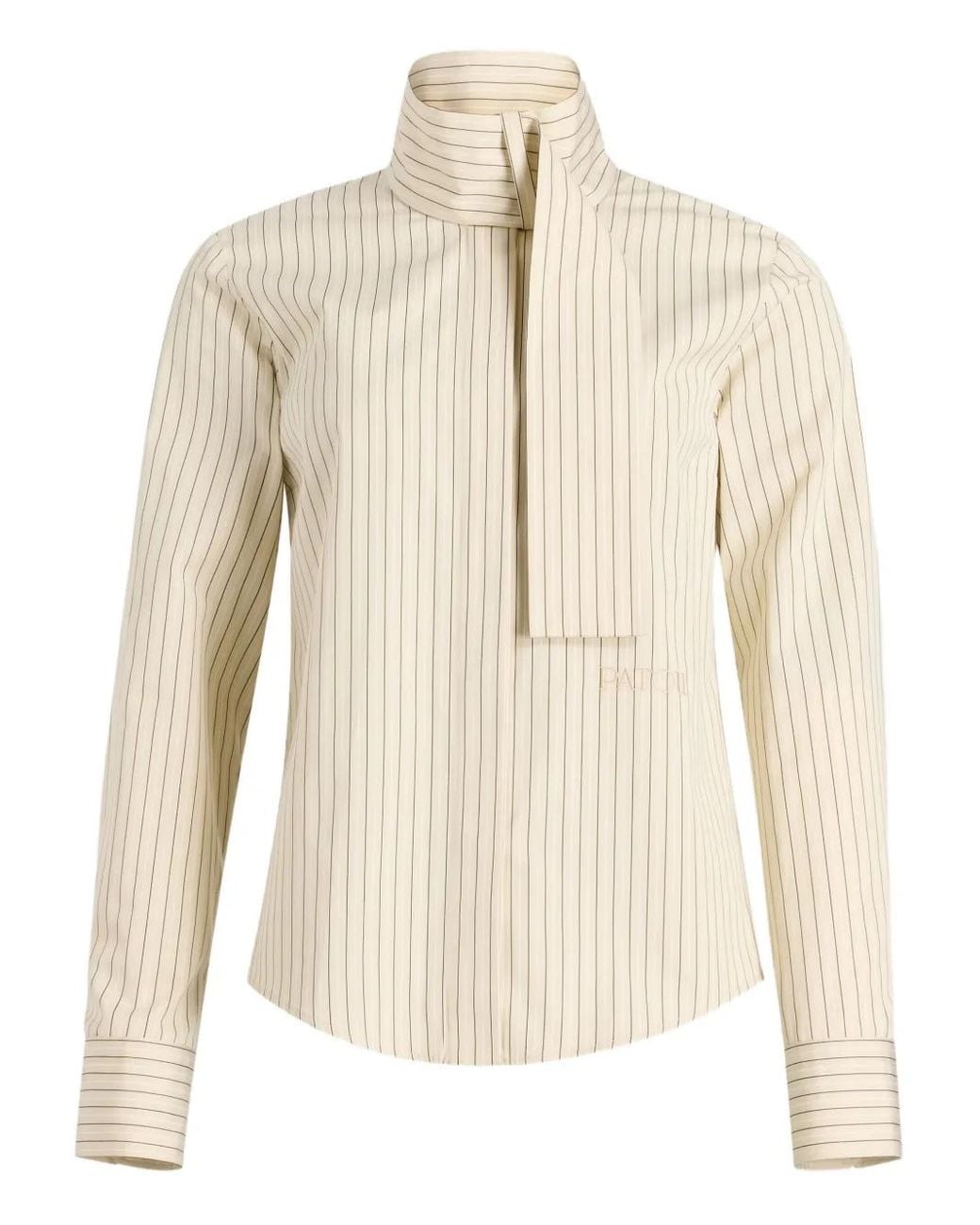 Patou Natural Scarf Neck Blouse