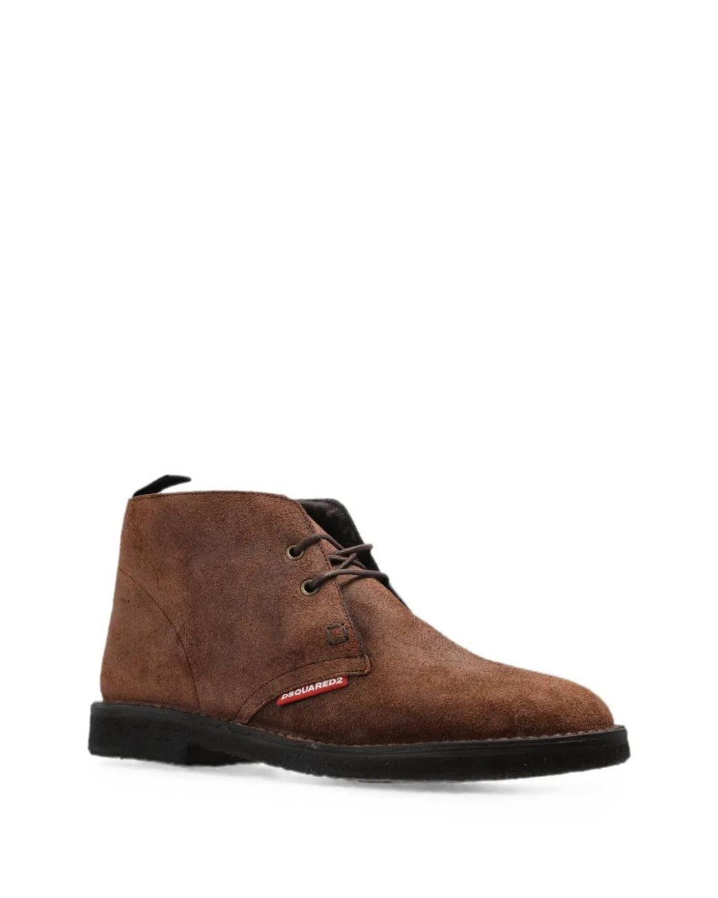 DSquared² Brown Suede Ankle Boots for men