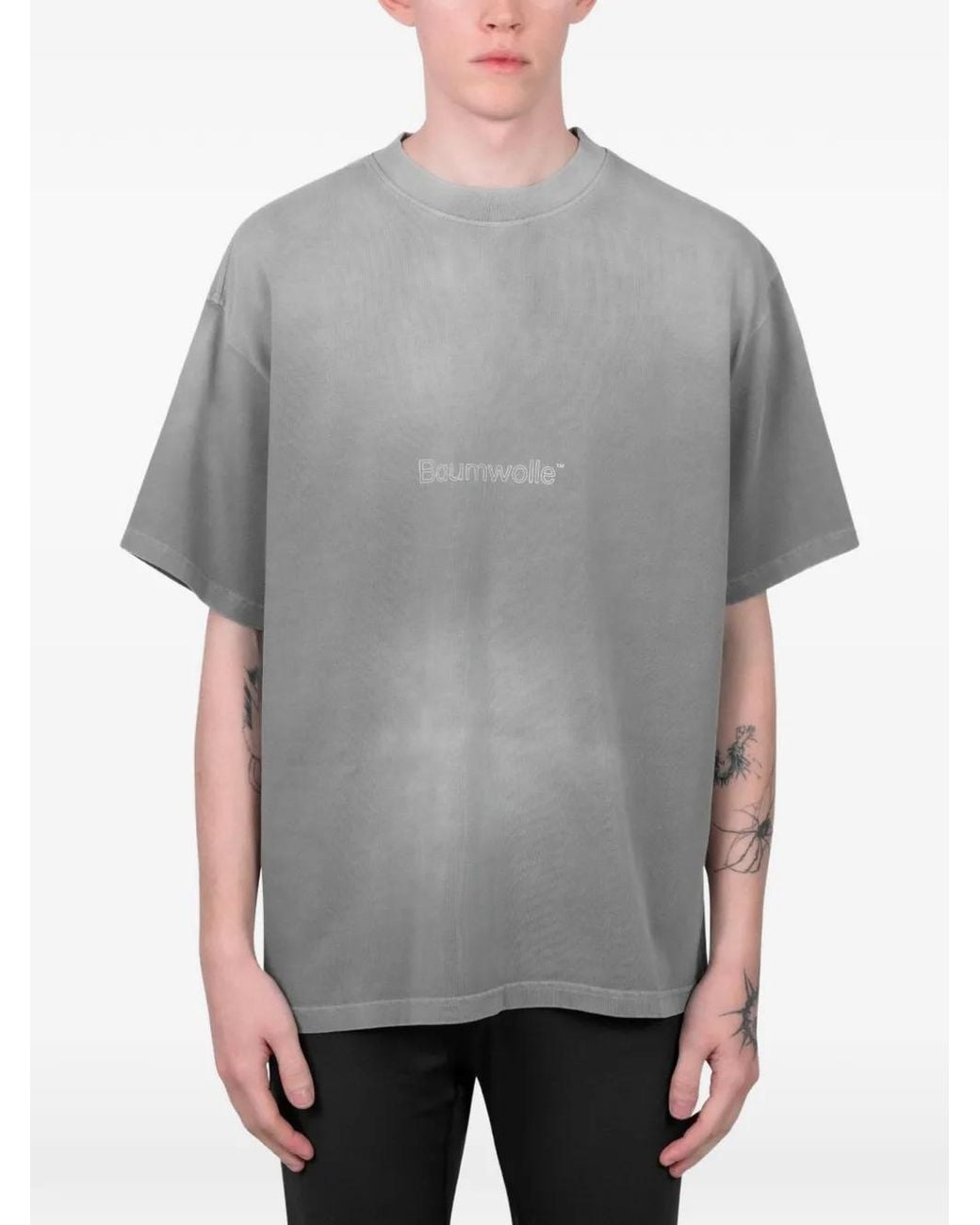 Optimistic Runners Gray Tie Dye T-Shirt for men