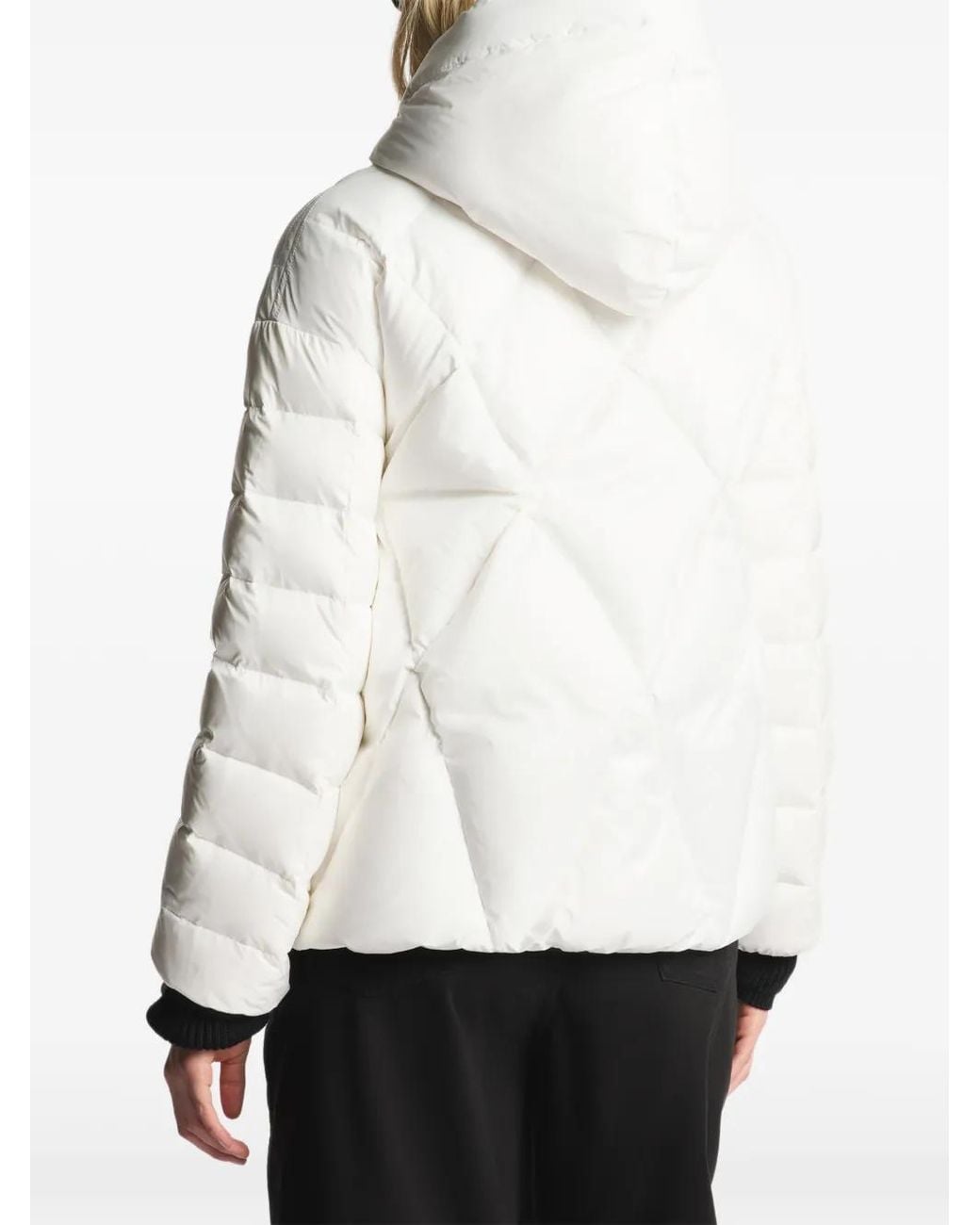 Fay White Quilted Hooded Jacket