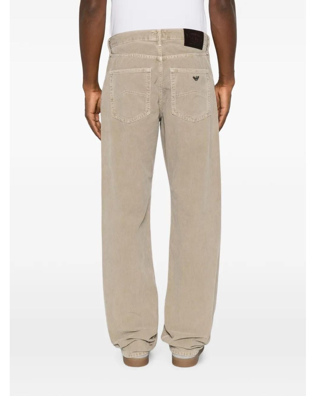 Emporio Armani White Corduroy Jeans for men