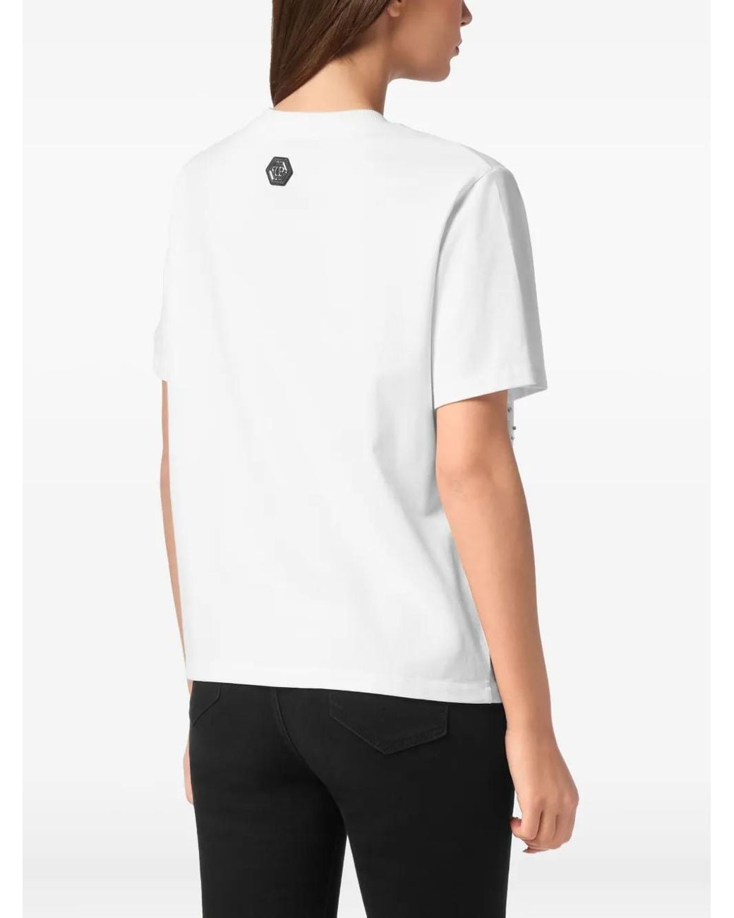 Philipp Plein White Hexagon T-Shirt