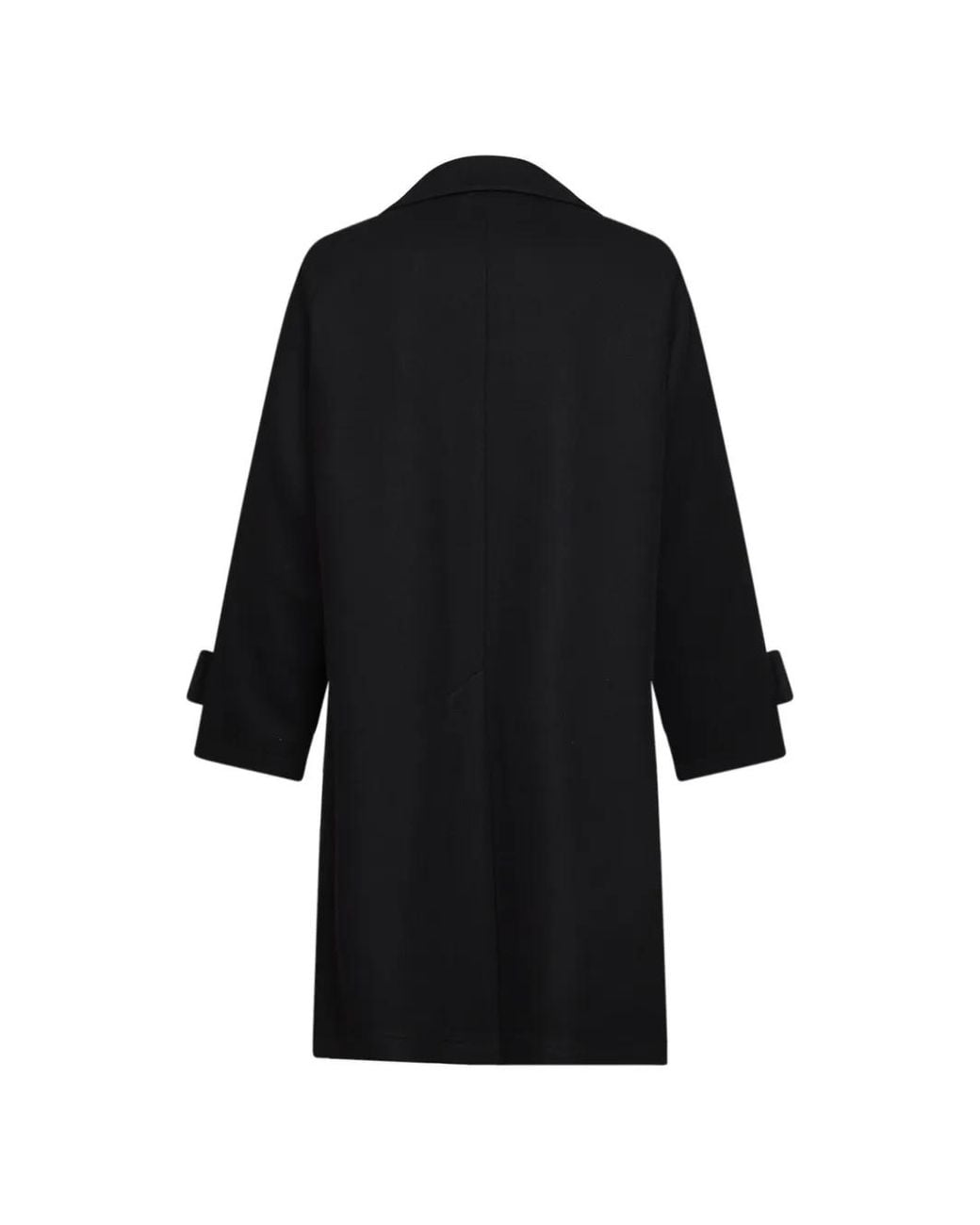 Tagliatore Black Concealed Single-Breasted Coat for men