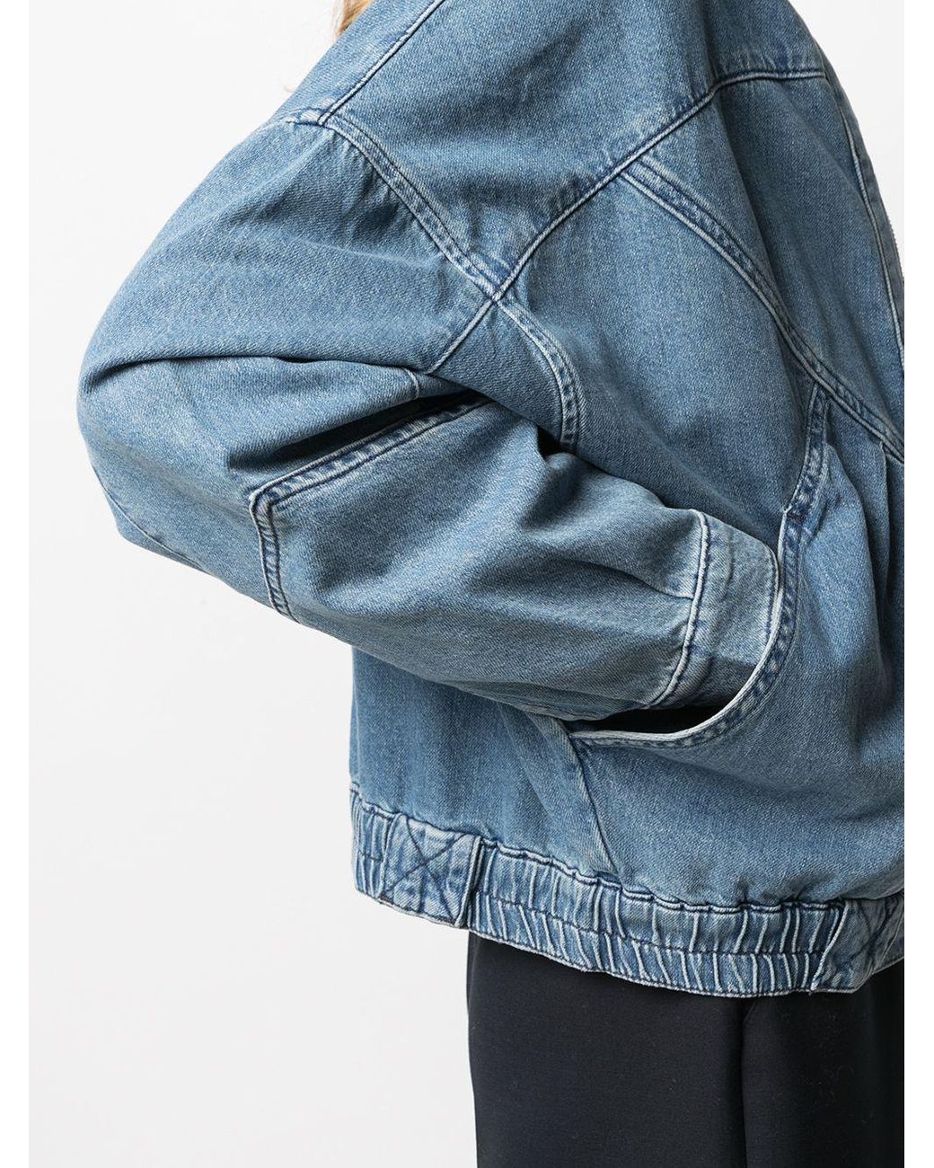 Ba&sh Louve Zipped Denim Jacket in Blue | Lyst Canada