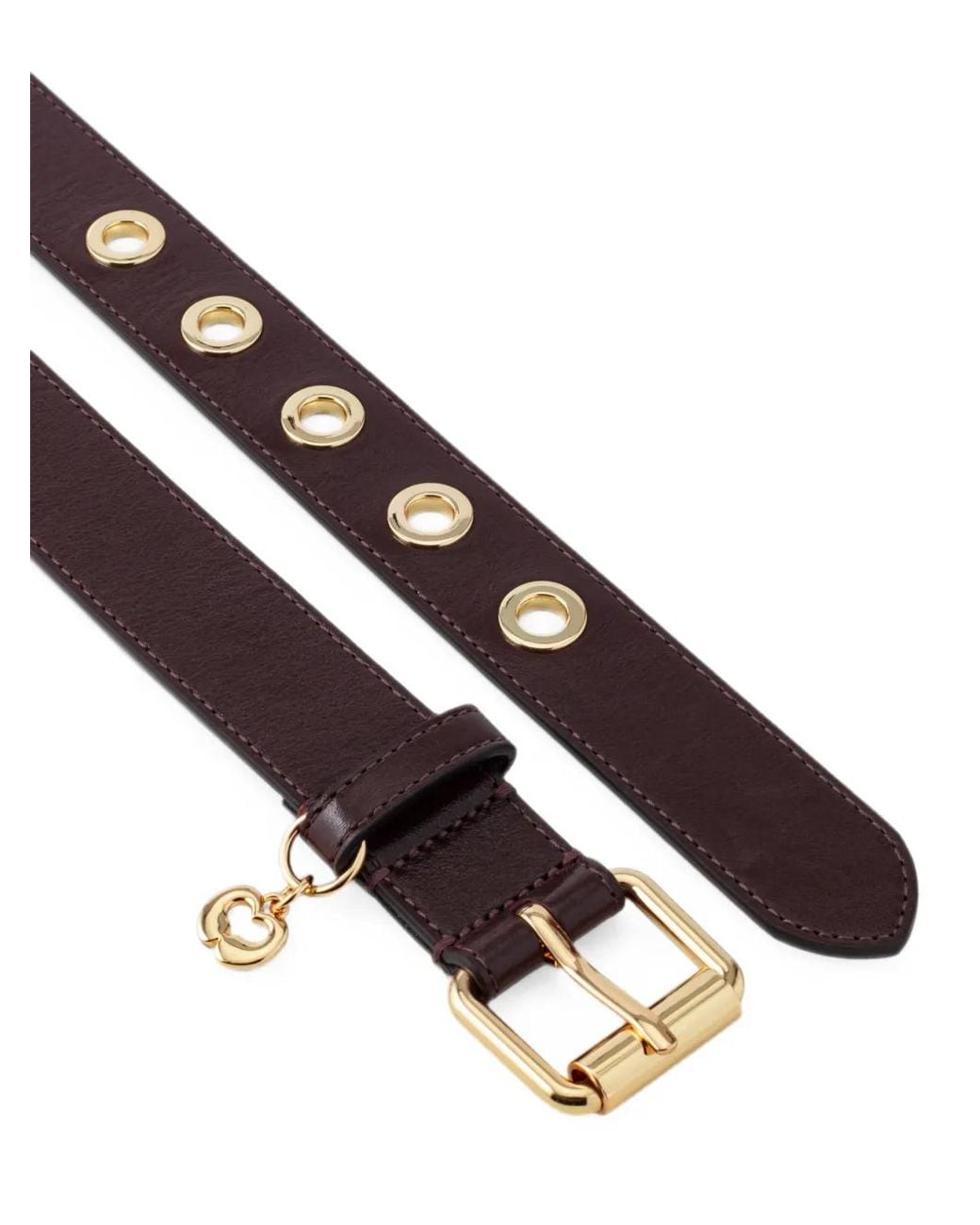 Maje White Miss M Leather Belt