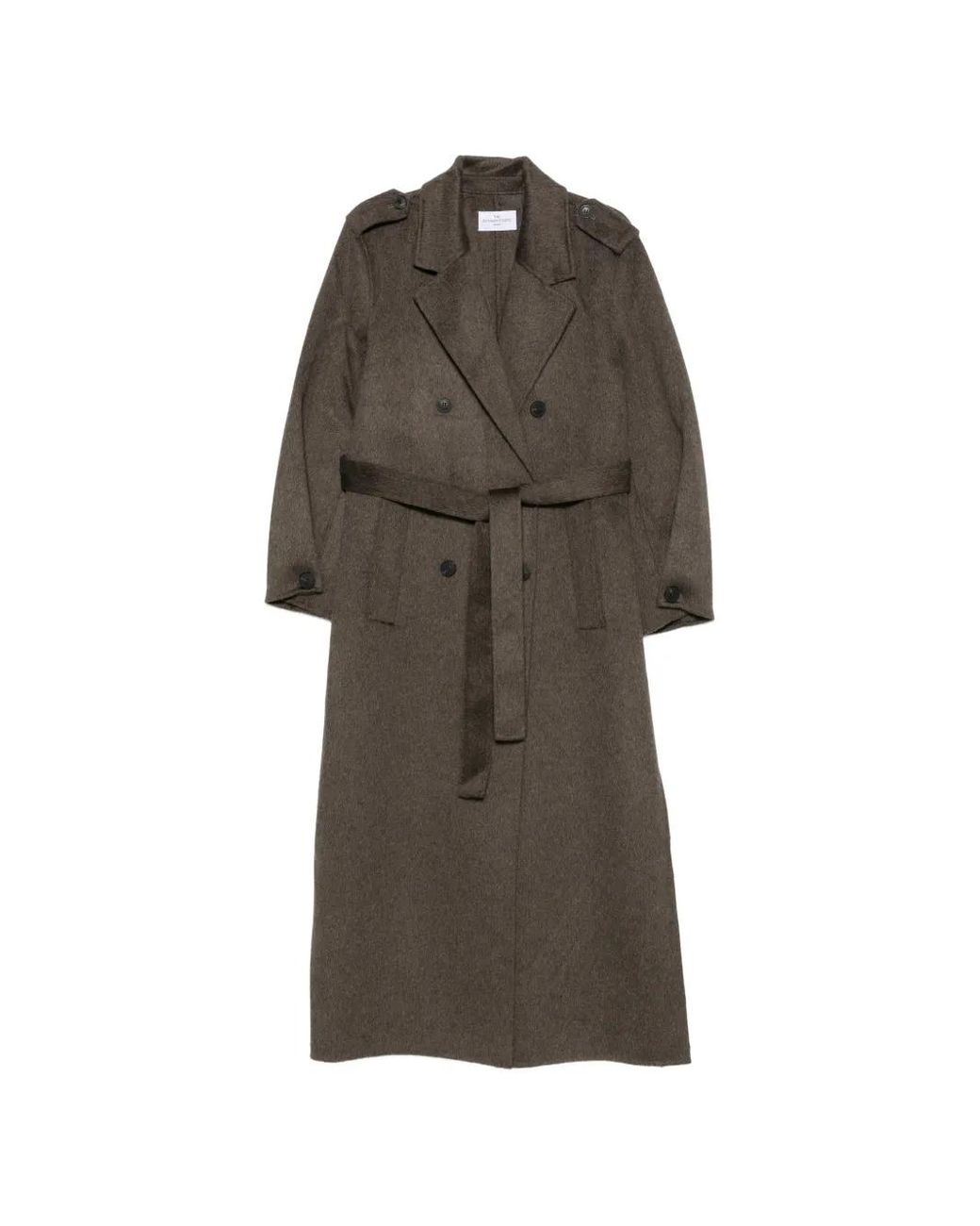 The Dynamis Studio Brown Double-Breasted Belted Coat