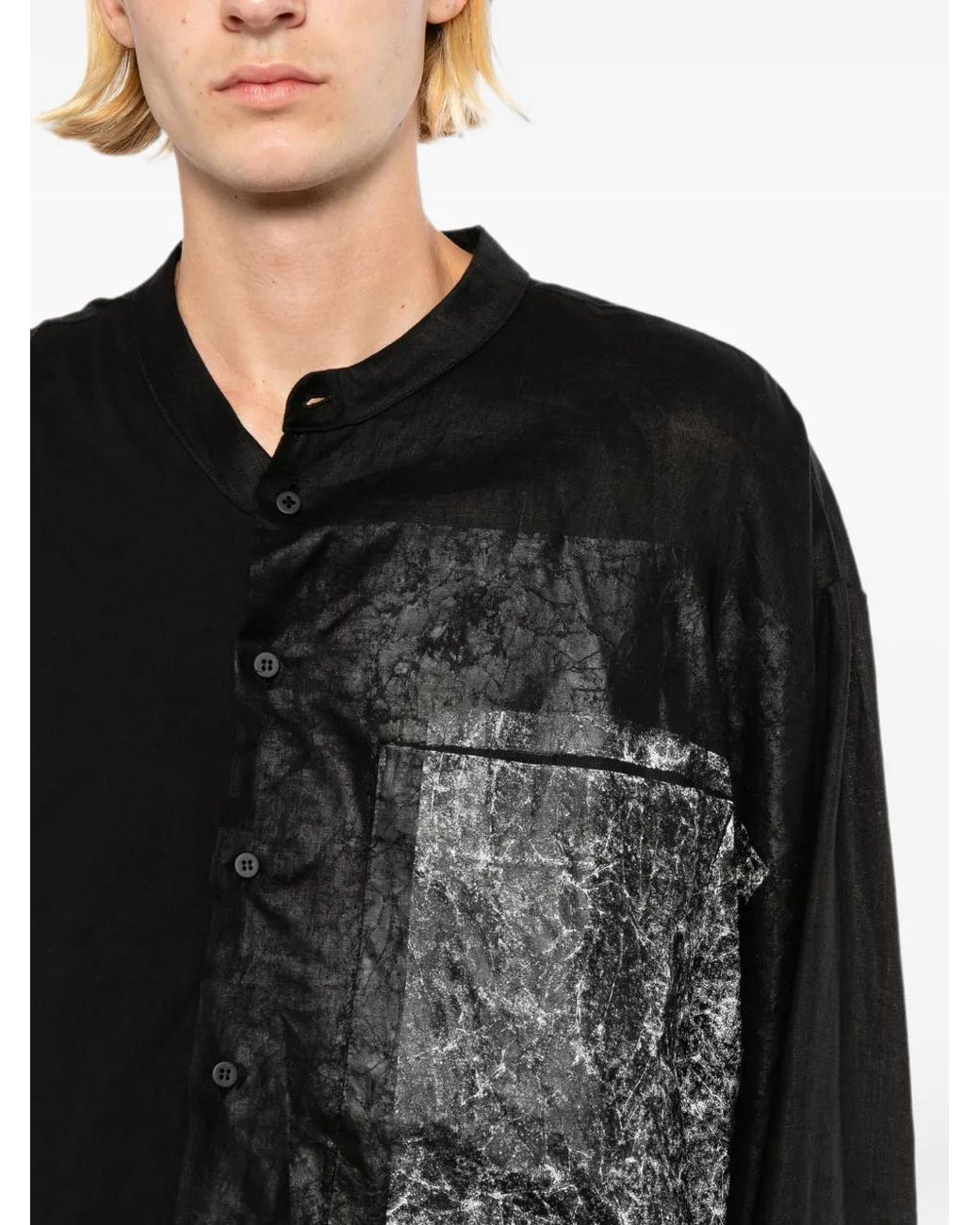Giovanni Cavagna Black Hand-Painted Shirt for men