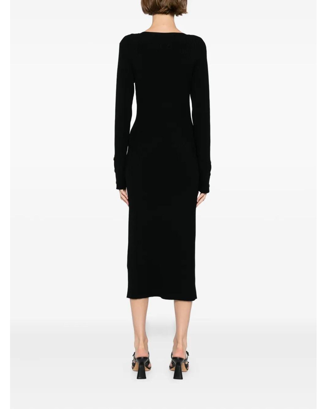 chinese dress ladies KARL LAGERFELD Paris Women's Dresses Long Sleeve,Black Soft White,8" at  Amazon Women's Clothing store
