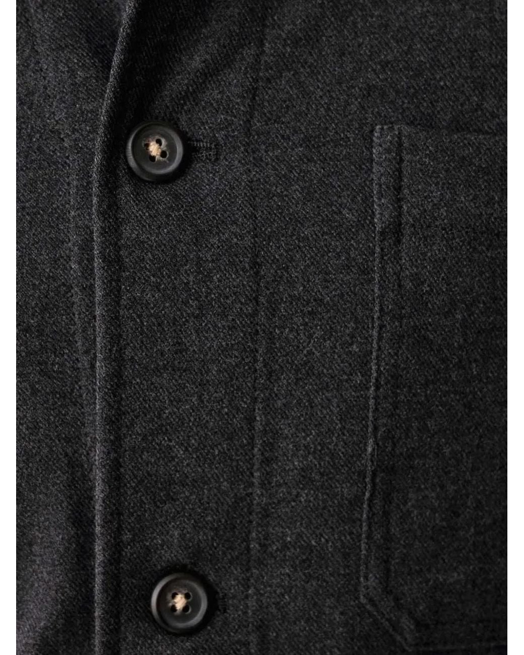 Lindbergh Patch-Pocket Button-Up Overshirt in Black for Men | Lyst
