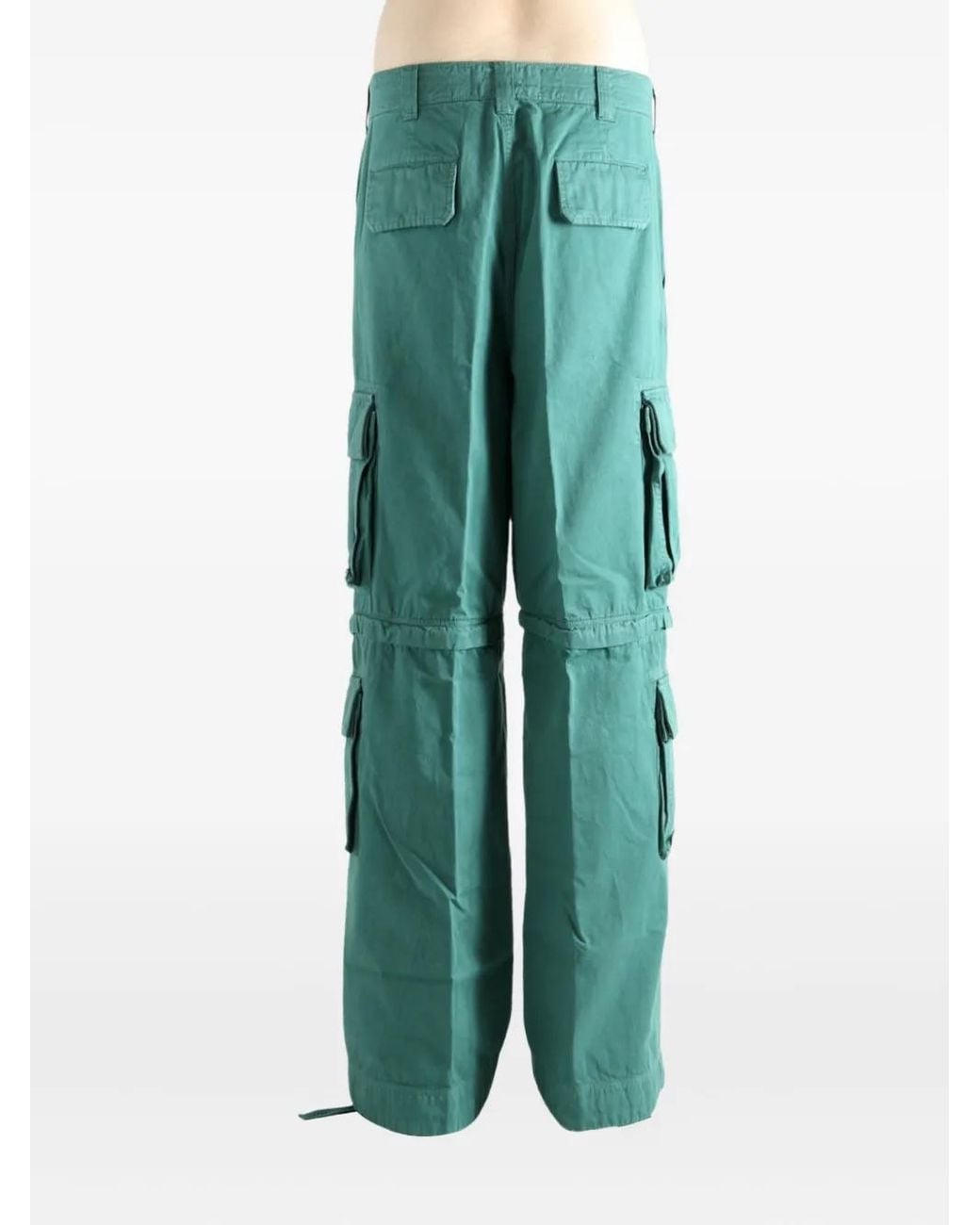 ERL Green Zip-Off Cargo Trousers