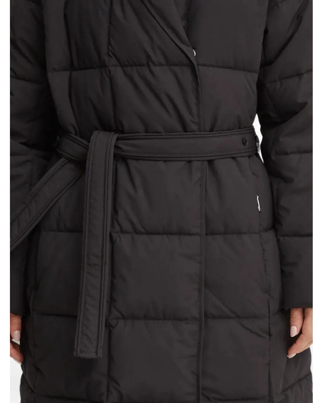 Didriksons Black Dina Belted Quilted Coat