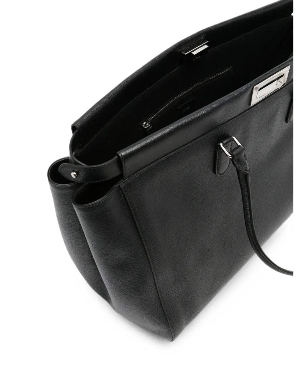 Fendi Black Peekaboo Leather Tote Bag for men