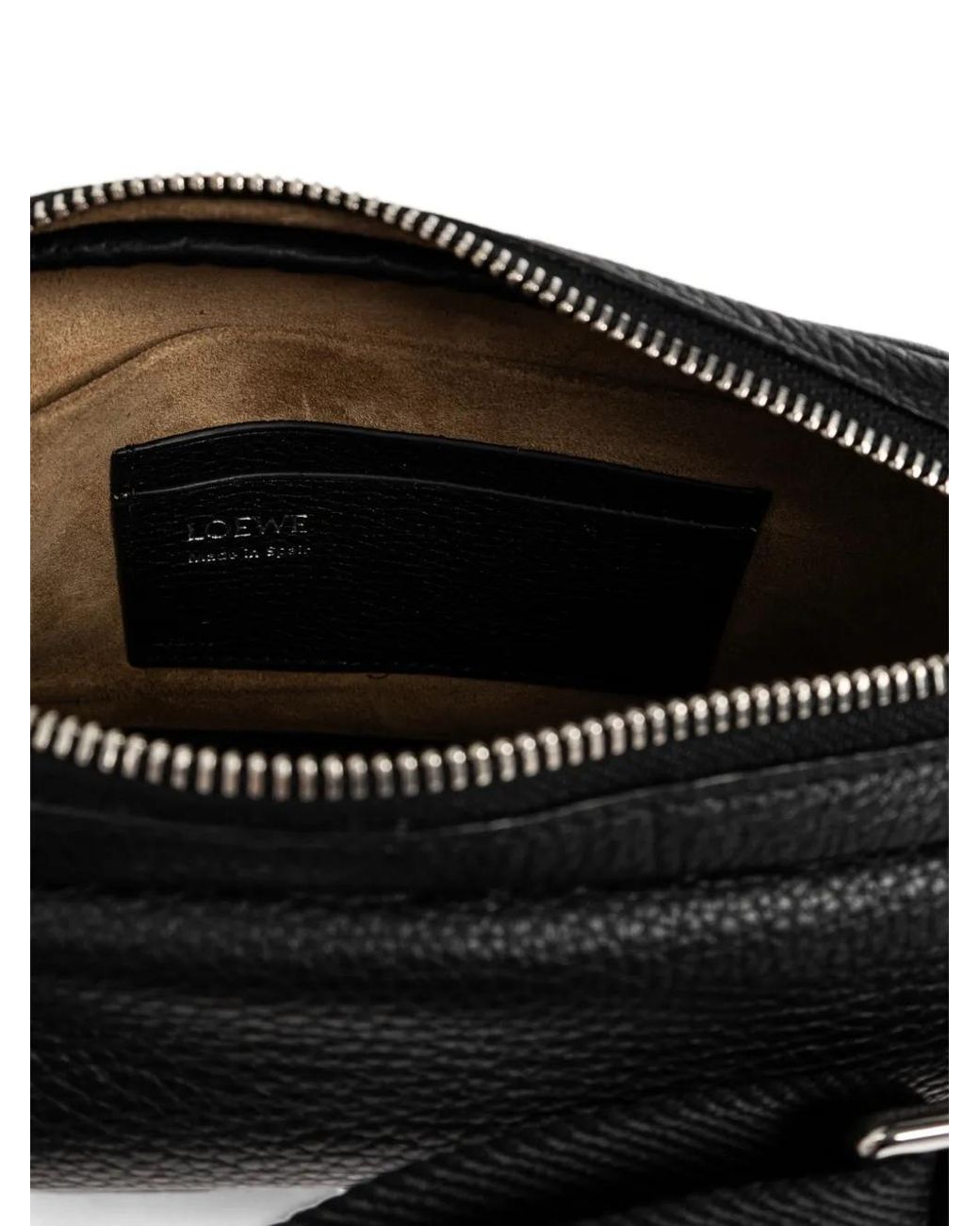 Loewe Black Small Pebble Leather Messenger Bag for men
