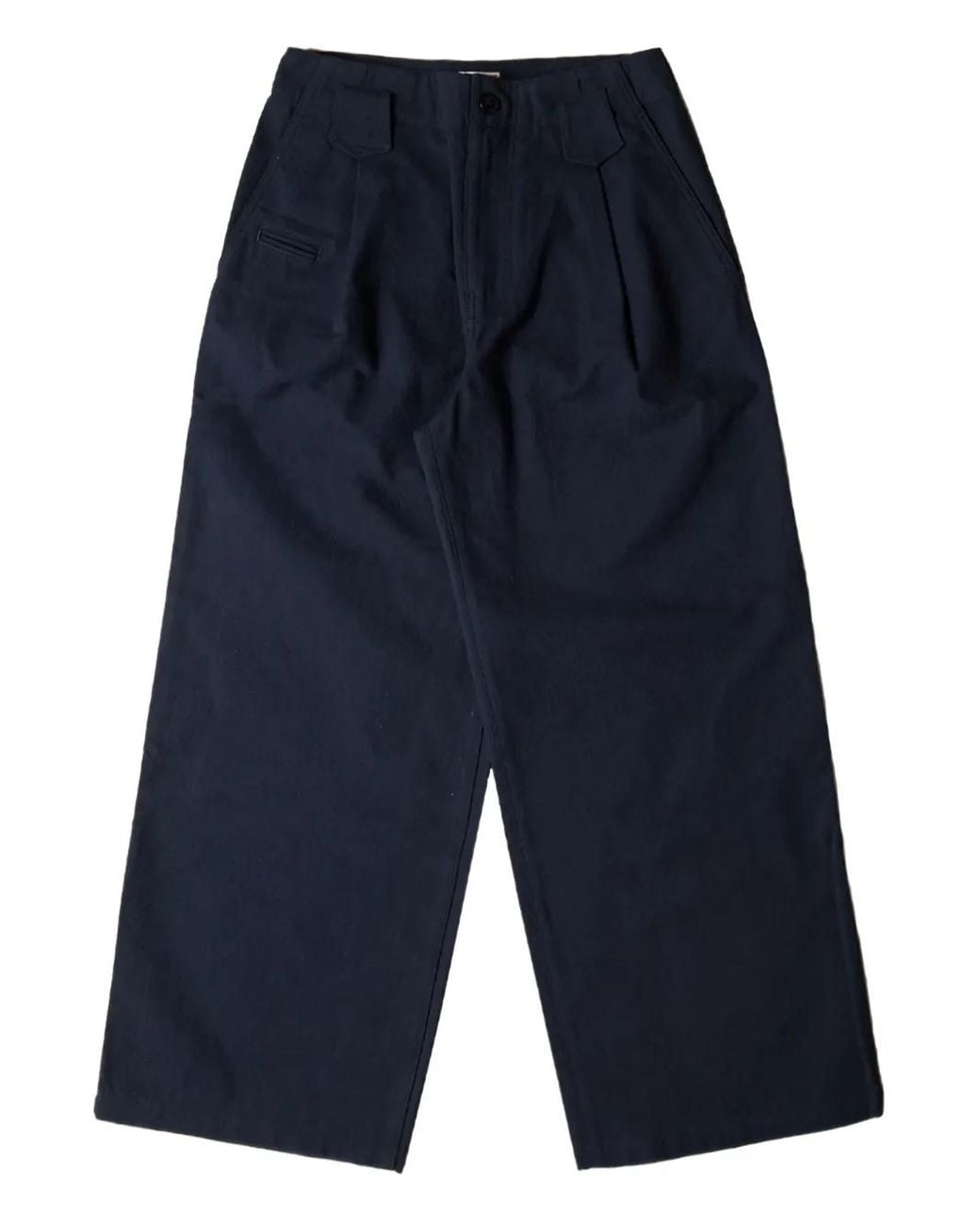 KENZO Blue Pleated Track Pants for men