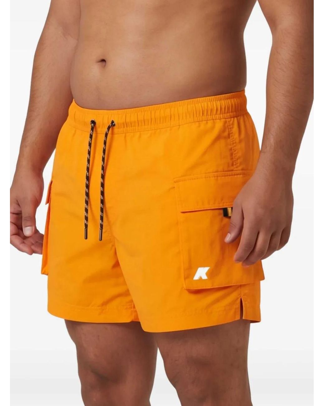 K-Way Yellow Short De Bain À Détail De Poche for men