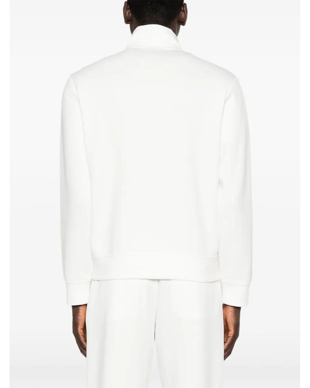 Emporio Armani White Veste À Fermeture Zippée for men