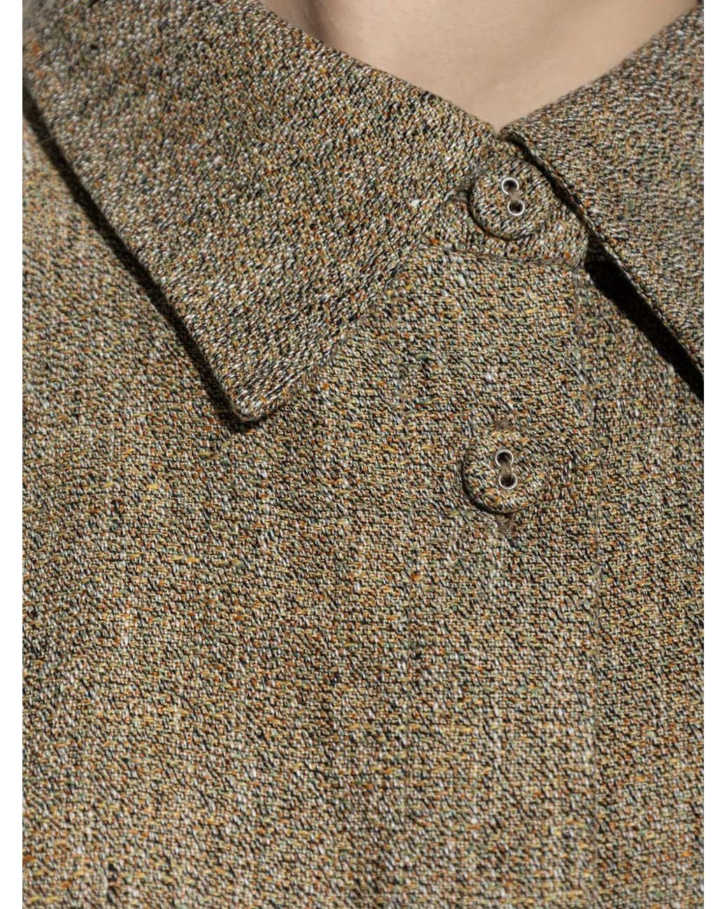 Officine Generale Natural Button-Fastening Linen Shirt