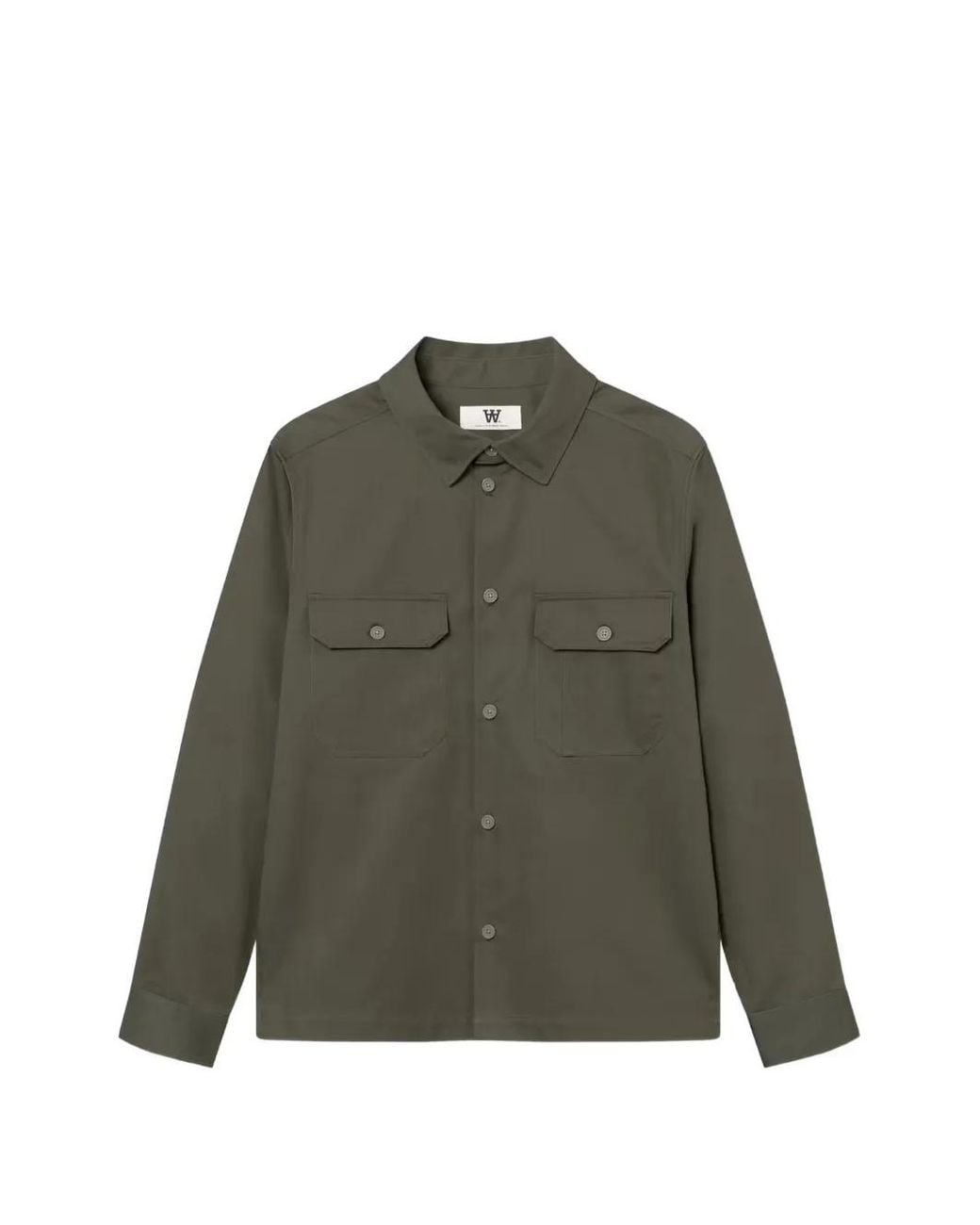 WOOD WOOD Green Chemise Clay for men