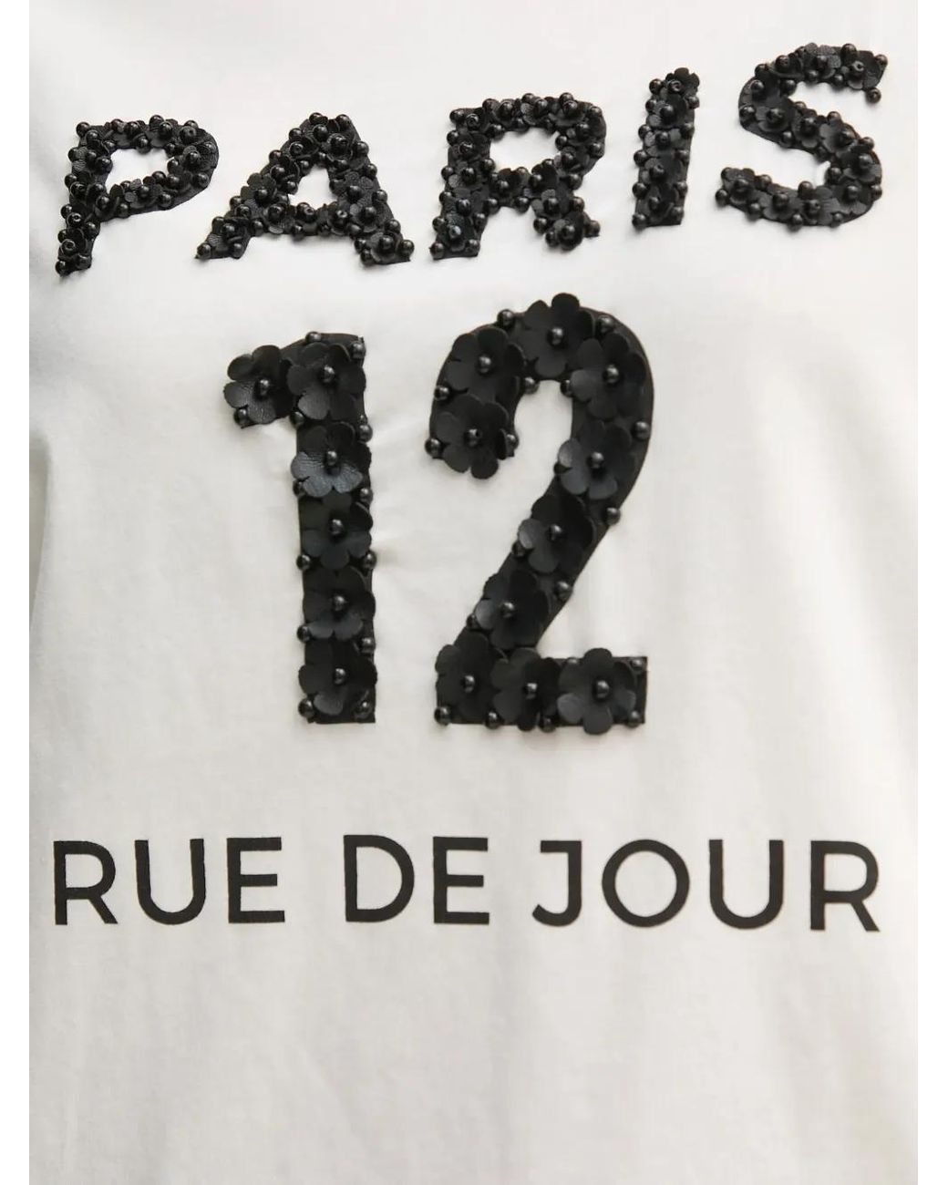 MARC AUREL White Embellishment T-Shirt