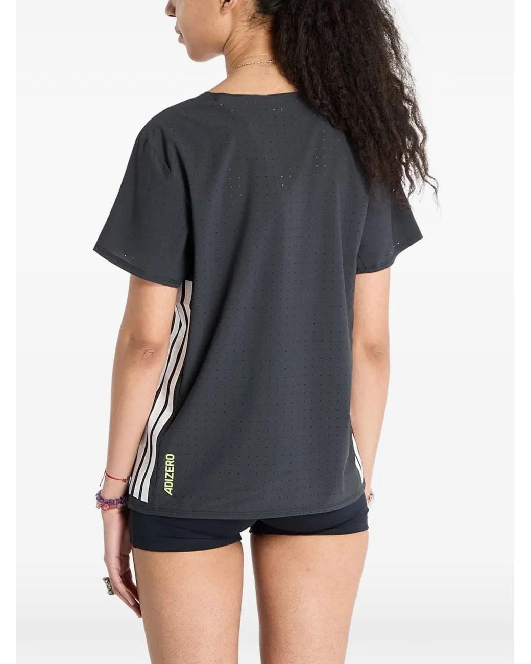 Adidas Black Adizero Running Perforated T-Shirt
